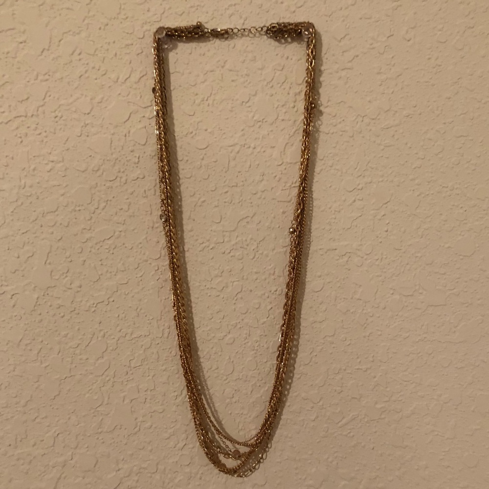 Layered gold necklace